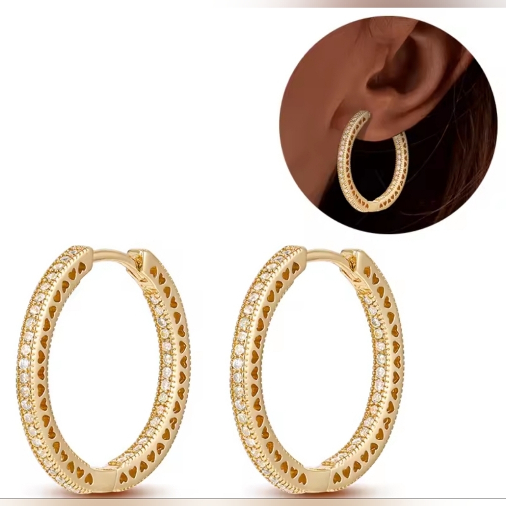Cubic zirconia hoops